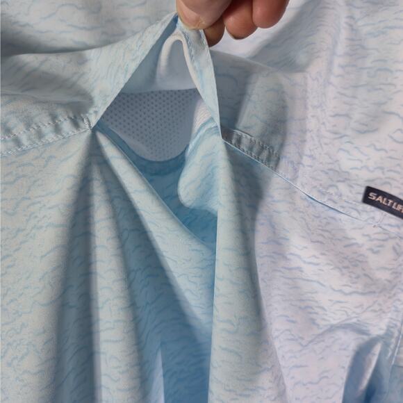 SALT LIFE SLX Vented LongSleeve Button Up Fishing Shirt Mens Size XL - Picture 10 of 12